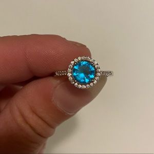 💙BLUE GEM & RHINESTONE RING💙  NWT
